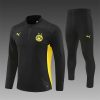 24/25 Dortmund black half zip Tracksuit