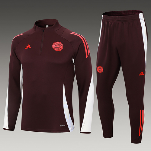 24/25 Bayern Munchen dark purple half zip Tracksuit - Image 1
