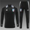 24/25 Italy half zip Tracksuit black - Image 4
