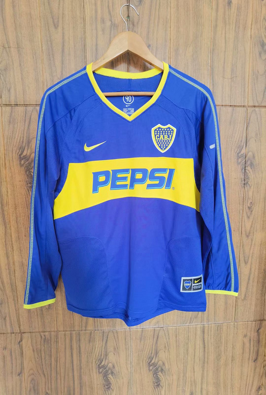 Retro 03/04 Boca Juniors Home long sleeve - Image 1