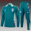 24/25 Italy half zip Tracksuit deep green - Image 15