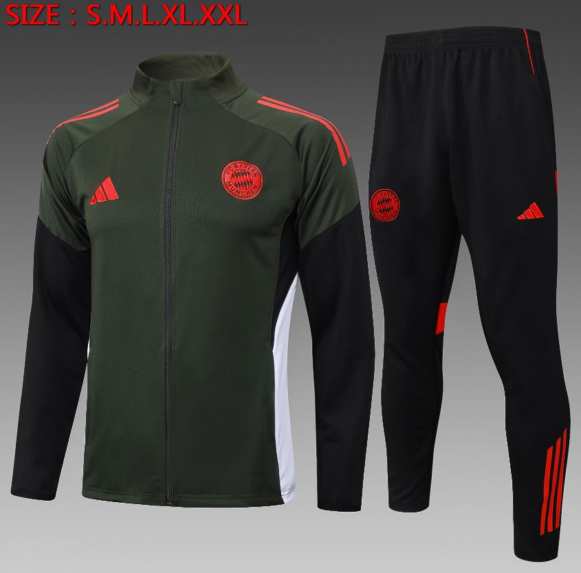 25/26 Bayern Deep Green Jackets sets - Image 1