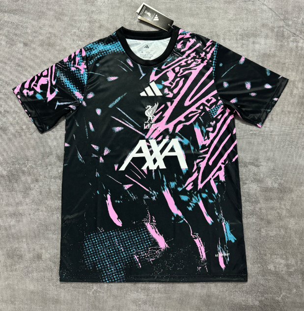 Fan version 25/26 Liverpool training outfit black and pink - Image 1