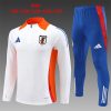 24/25 Japan white Kid half zip Tracksuit