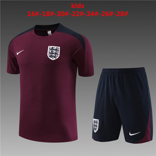 24/25 England Jujube red Kid Training Kits - Image 1