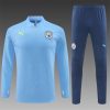 24/25 Manchester City Light Blue half zip Tracksuit Steel stamp - Image 4