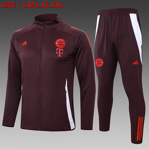 24/25 Bayern Munchen Red brown Jacket Sets - Image 1