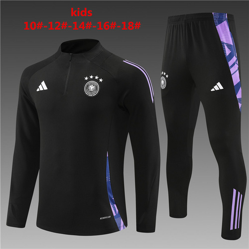 24/25 Germany black kid half zip Tracksuit - Image 1