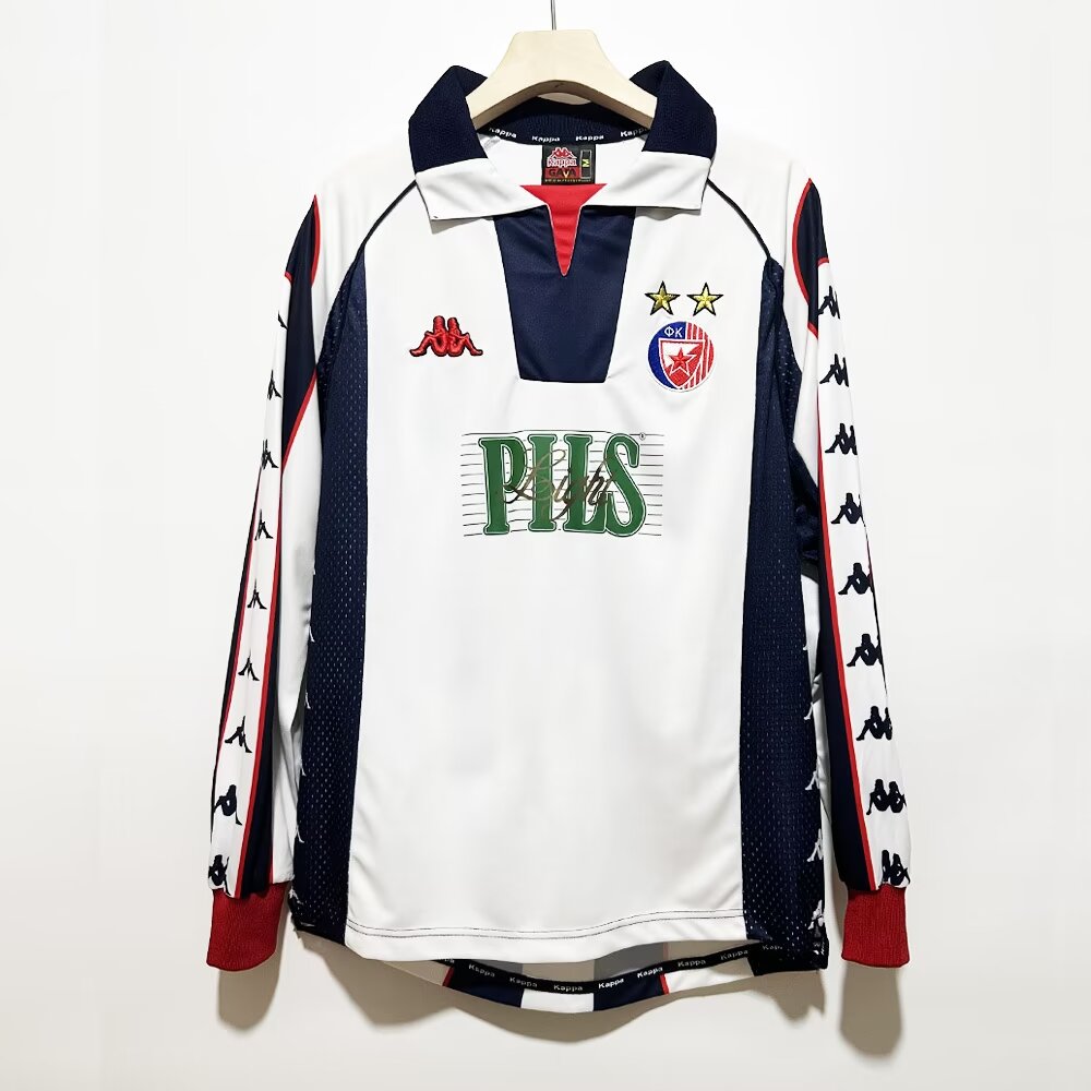 Retro 99/01 red star belgrade away long sleeve - Image 1
