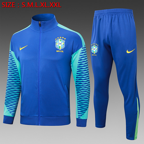 24/25 Brazil color blue Jacket Sets - Image 1