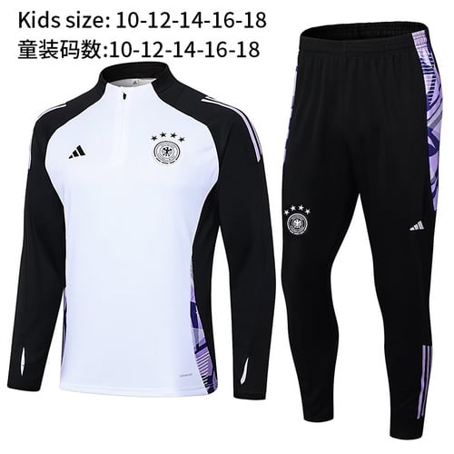 24/25 Germany white kid half zip Tracksuit - Image 1