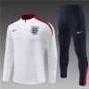 24/25 England White half zip Tracksuit - Image 5