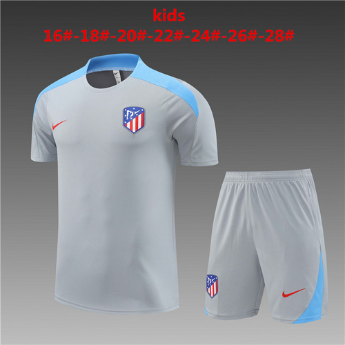 24/25 Atletico Madrid grey Kid Training Kits - Image 1