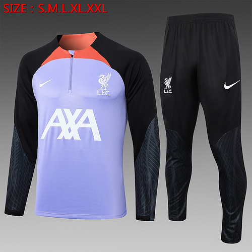 24/25 Liverpool half zip tracksuit light purple - Image 1