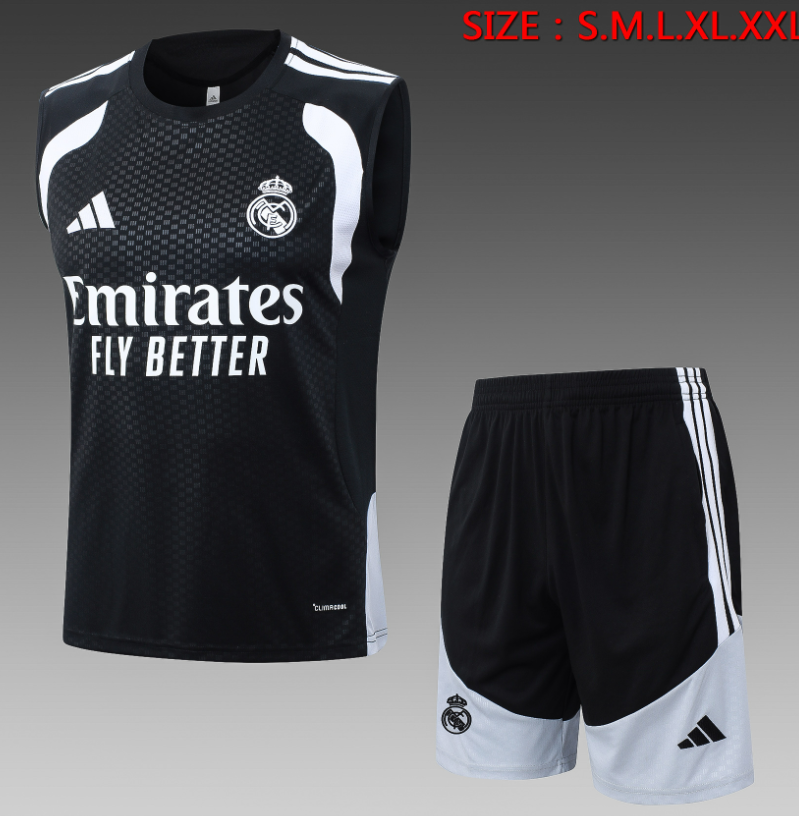 26/27 vest Real Madrid black training suit set - Image 1