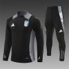 24/25 Italy half zip Tracksuit black - Image 4