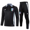 24/25 Italy half zip Tracksuit black - Image 11