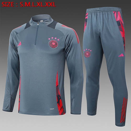 24/25 Germany dark gary half zip Tracksuit - Image 1