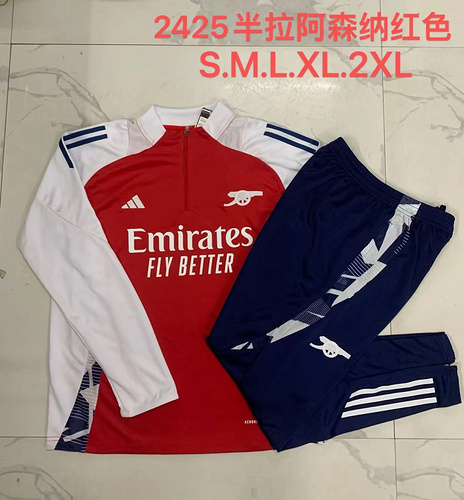 24/25 Arsenal red half zip Tracksuit - Image 1