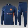 24/25 Marseille royal blue half zip tracksuit