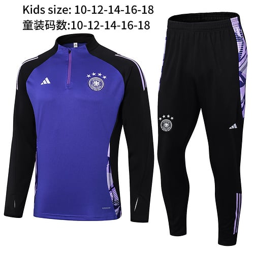 24/25 Germany purple kid half zip Tracksuit - Image 1