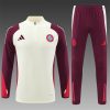 24/25 Bayern Munchen white half zip Tracksuit - Image 5