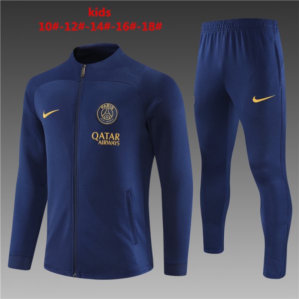 23/24 PSG Royal blue kids jacket 23/24 PSG Royal blue kids jacket - Image 1