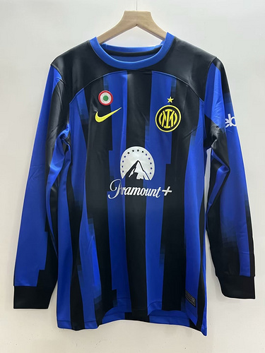 Fans Version 23/24 Inter Milan Home Long Sleeve Fans Version 23/24 Inter Milan Home Long Sleeve - Image 1