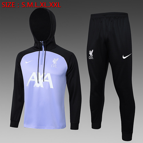 23/24 Liverpool hooded half zip tracksuit light purple 23/24 Liverpool hooded half zip tracksuit light purple - Image 1