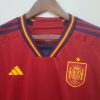 2022 Long Sleeve Spain Home World Cup Soccer Jerseys - Image 5