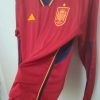 2022 Long Sleeve Spain Home World Cup Soccer Jerseys - Image 3