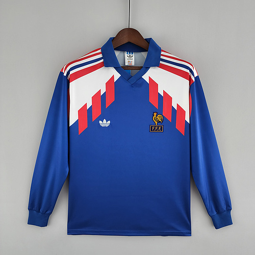 Retro 88/90 France Home Long Sleeve Retro 88/90 France Home Long Sleeve - Image 1